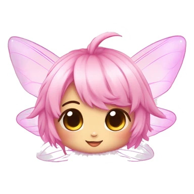 Anthro Shiny Pastel Pink Anime Chibi Fairy-Fakémon Fur Sona sticker