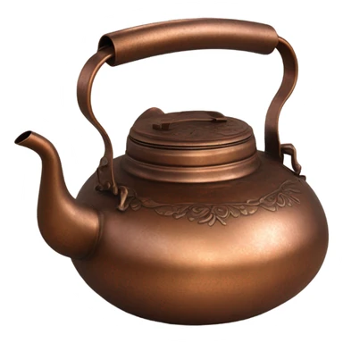 Vintage copper tea kettle sticker