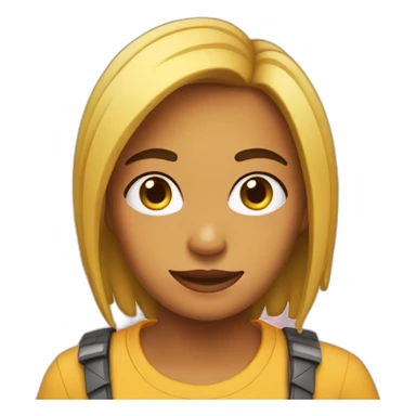 chica con coleta sticker