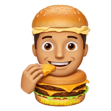 Màn eating burger sticker