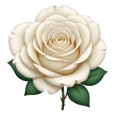 white rose, without green leaves, just flower sticker
