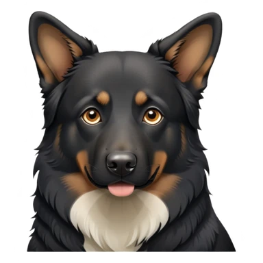 Black German shepherd Australian shepherd dog  sticker