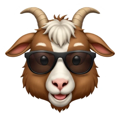 Goat with full black sunglasses  sticker