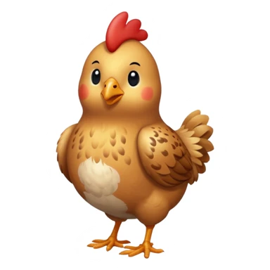 small light brown chicken full body no comb sticker