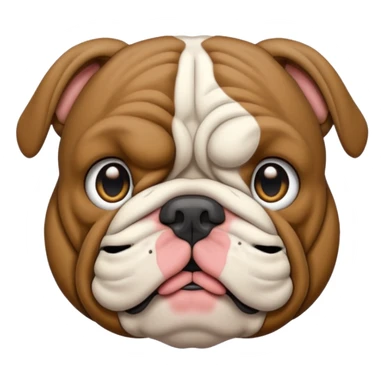 bulldog ingles oscuro con blanco  sticker
