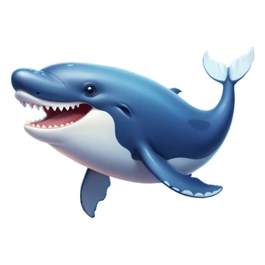 Cinematic Comical Humpback Whale Portrait Emoji, Head tilted dramatically with an exaggeratedly shocked expression, featuring a massive yet graceful body with wide, comically expressive eyes full of playful disbelief and animated pectoral fins, Simplified yet hilariously expressive features, highly detailed, glowing with a slightly sassy oceanic glow, high shine, dramatic yet playful, stylized with an air of cheeky marine mischief, soft glowing outline, capturing the essence of a meme-worthy humpback whale that looks ready to make waves with its hilariously dramatic antics! sticker