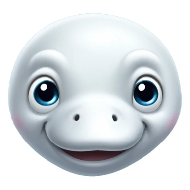 Beluga whale face sticker