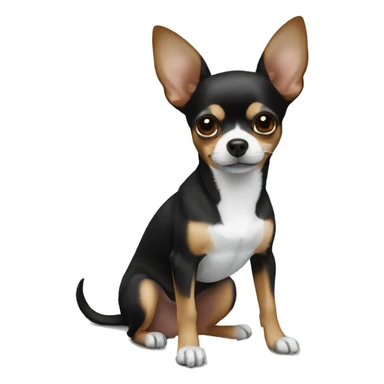 Chihuahua black/brown/white  sticker