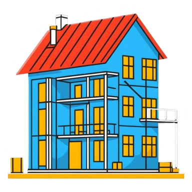 house under construction sticker