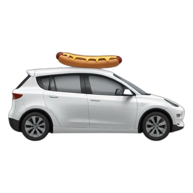 elon musk driving sausage on wheels sticker