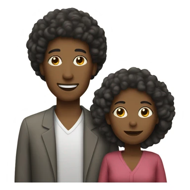 Padre, madre e hijo afro sticker