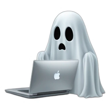 Ghost who trade forex on a computer  sticker