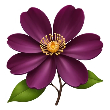 flower emoji color deep plum in 24px size hd sticker