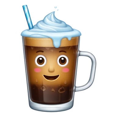 Cafe con hielo en una taza que diga ami sticker