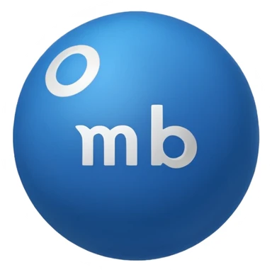 Blue ball (MB) written on it. sticker