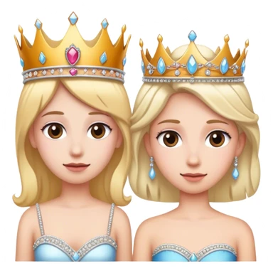 Me wearing a tiara next to Lucy sticker