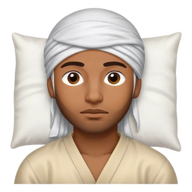 Brown man going to sleep with a durag on sticker