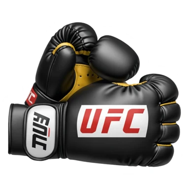 Black and white UFC Glove sticker