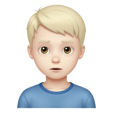 human boy wit cute and creepy expression  sticker