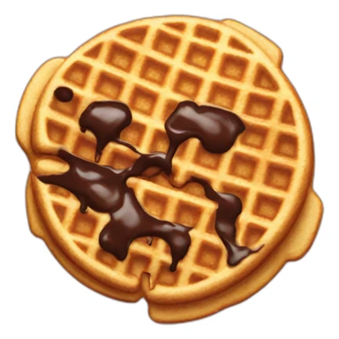 waffle filled with chocolate sticker