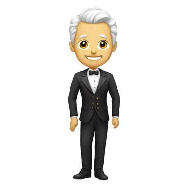 gentleman taking a bow sticker