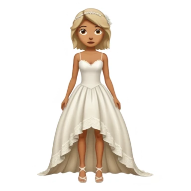 woman ripped wedding dress standing on foot sticker