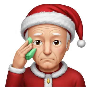 Picard face palm with santa hat sticker