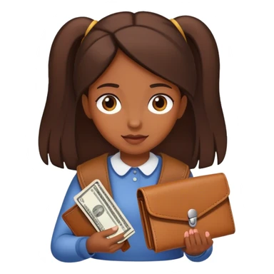 girl with empty wallet sticker