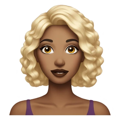 blonde girl in full glam makeup  sticker