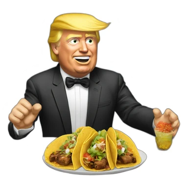 Trump qui mange un tacos sticker