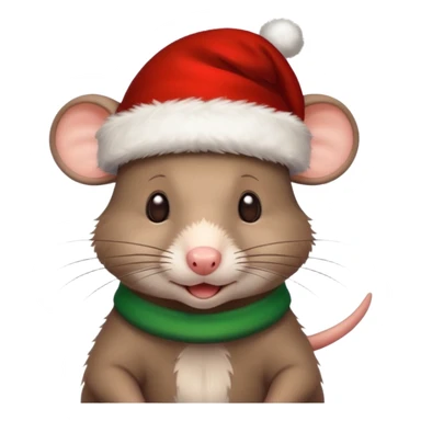 Rat with Christmas hats sticker