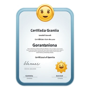certificado de garantia  sticker