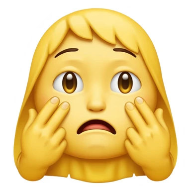 crying emoji with hand on mouth put in a fist sticker