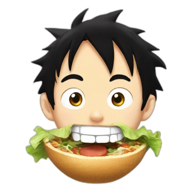 Luffy eat sticker