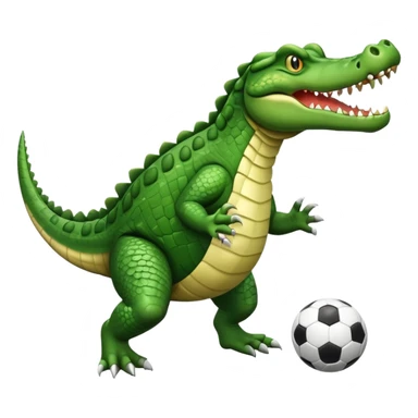 crocodile playing football sticker