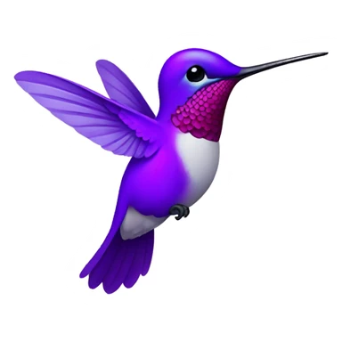 purple hummingbird  sticker