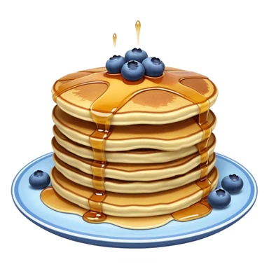 Blueberry pancakes with maple syrup sticker