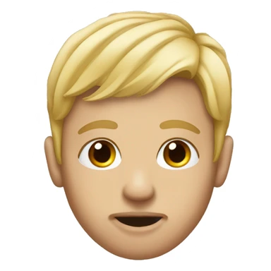 blond mans face with septum piercing sticker