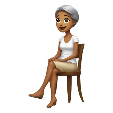 beautiful mother is sitting and chatting sticker