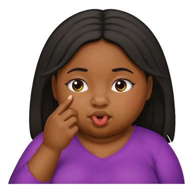 Fat black girl picking her nose sticker