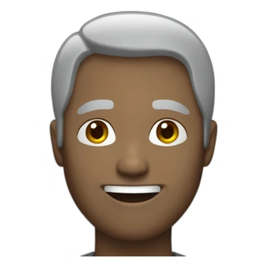 person with gray hair saying hi sticker