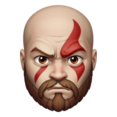 Visage de Kratos du jeu PlayStation sticker