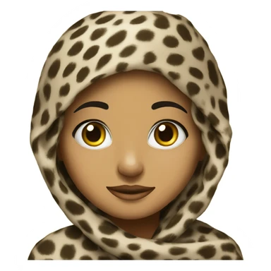 Girl wearing Leopard print keffiyeh  sticker