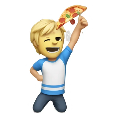 pizza throwing cake at finn the human sticker