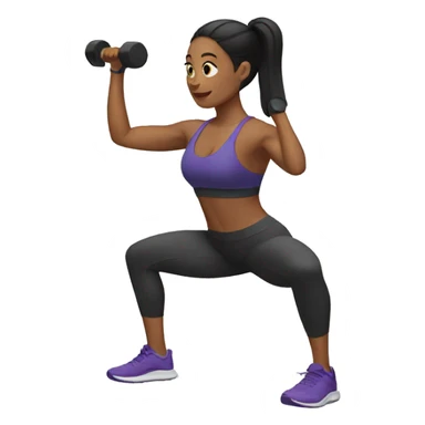 woman workout sticker