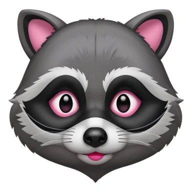 Raccoon with exact 🥺 face sticker