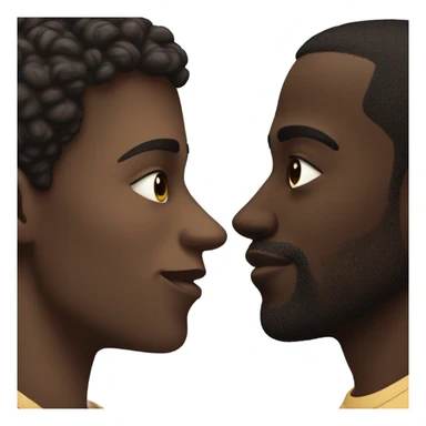 Fair and black gay kiss sticker