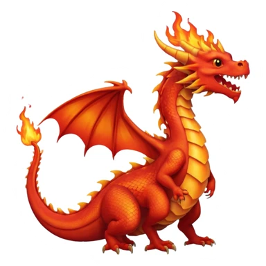 A dragon breathing fire sticker