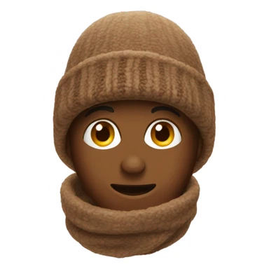 brown winter hat no person sticker