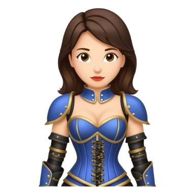 brunette woman with corset armour sticker